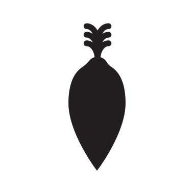 şalgam glyph düz vektör simgesi