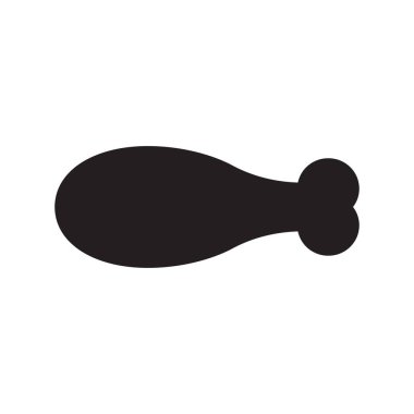 bacak parçası glyph düz vektör simgesi