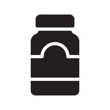 bal kavanoz glyph düz vektör simgesi