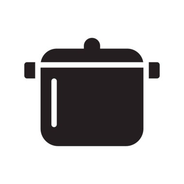 tencere glyph düz vektör simgesi