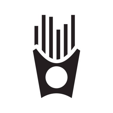 patates glyph düz vektör simgesi