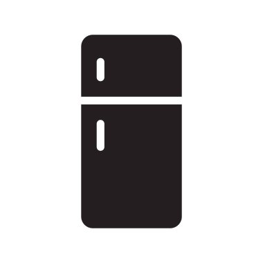 buzdolabı glyph düz vektör simgesi