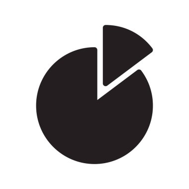 pizza dilim glyph düz vektör simgesi