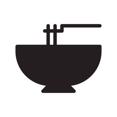 erişte glyph düz vektör simgesi