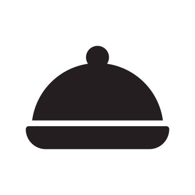gıda kapağı glyph düz vektör simgesi