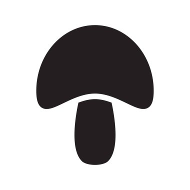 mantar glyph düz vektör simgesi