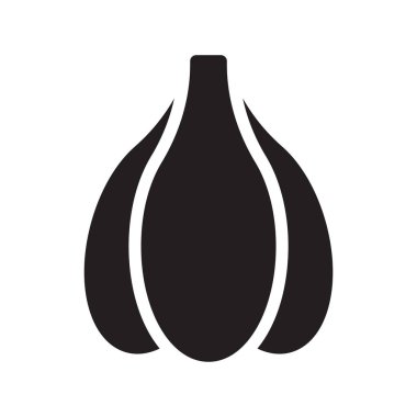sarımsak glyph düz vektör simgesi