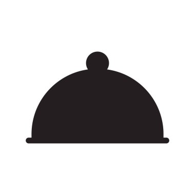 gıda kapağı glyph düz vektör simgesi