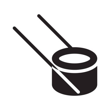 suşi glyph düz vektör simgesi