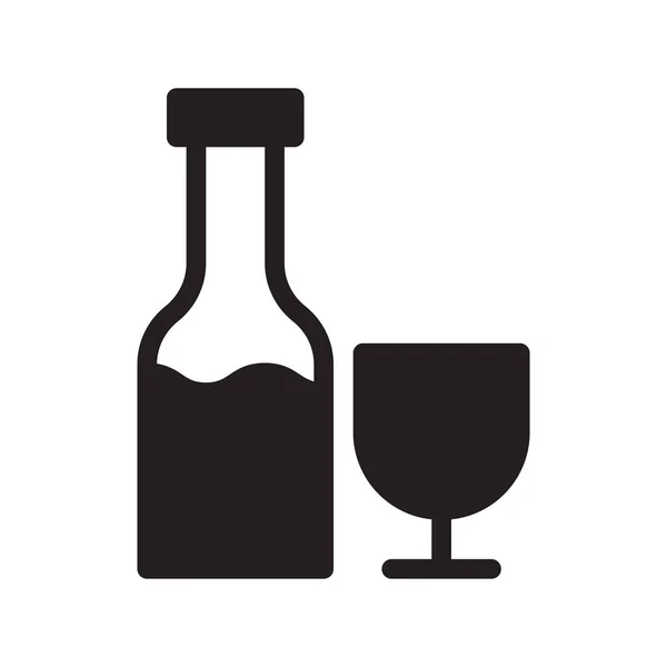 Trinken Glyphen Flache Vektor Symbol — Stockvektor