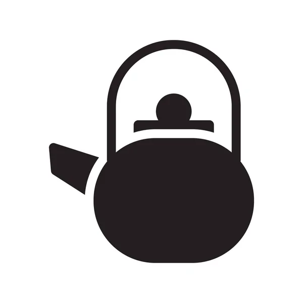 Kettle Glyph Flat Vector Icon — Stock Vector