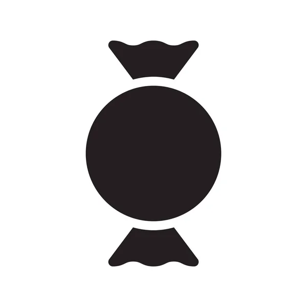 Glyphe Caramel Icône Vectorielle Plate — Image vectorielle