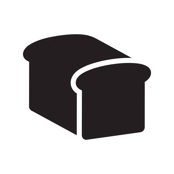 Ikona Chleb Symbol Wektor Płaski — Wektor stockowy