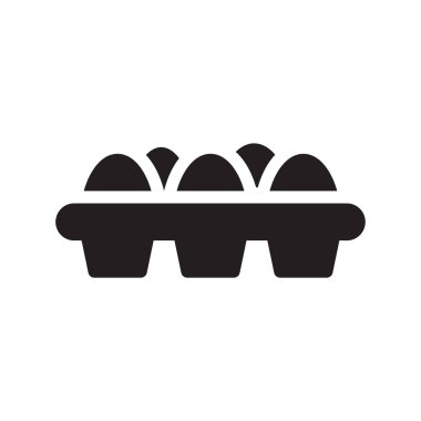 yumurta tepsisi glyph düz vektör simgesi