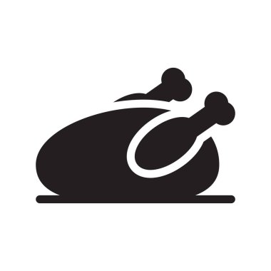 bacak parçası glyph düz vektör simgesi