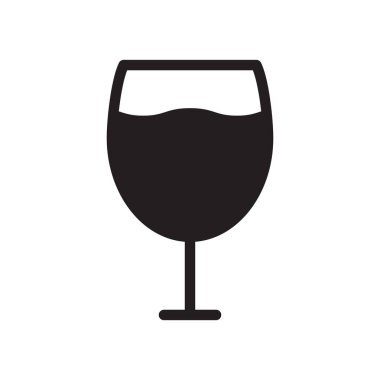 şarap glyph düz vektör simgesi