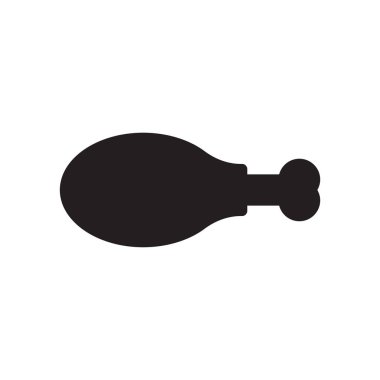 bacak parçası glyph düz vektör simgesi