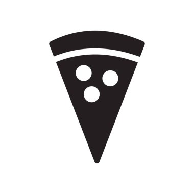 pizza glyph düz vektör simgesi