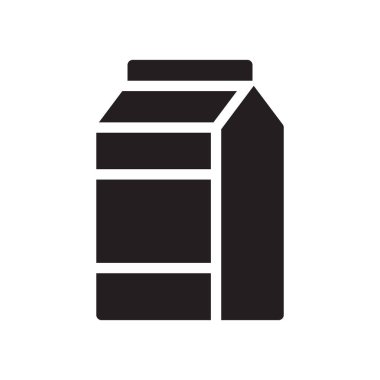 milkpack glyph düz vektör simgesi