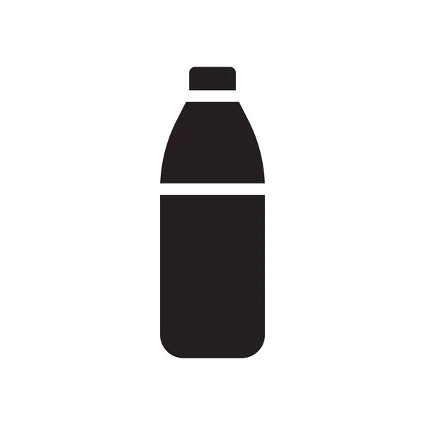 Botella Glifo Icono Vector Plano — Vector de stock