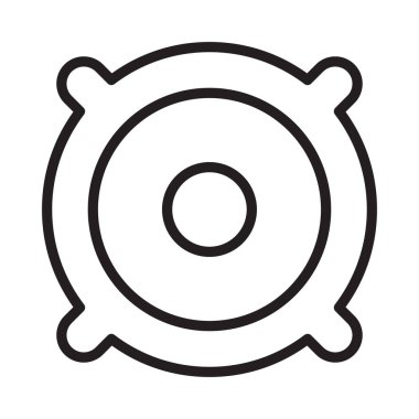 Woofer ince çizgi vektör simgesi