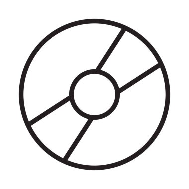 DVD ince çizgi vektör simgesi