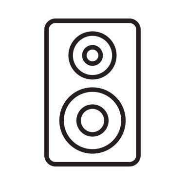 Hoparlör ince çizgi vektör simgesi