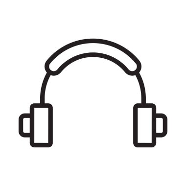 kulaklık ince hat vektör simge