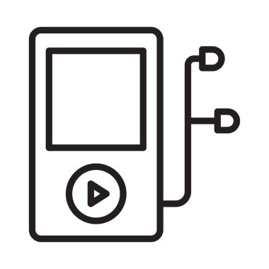 ince hat kulaklık oyuncu simge vektör