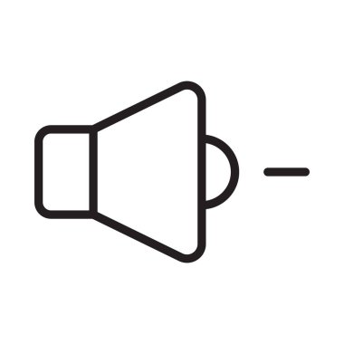 Ses hacmi ince çizgi vektör simgesi