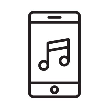 ince hat müzik vektör simge