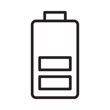 akümülatör ince çizgi vektör simgesi