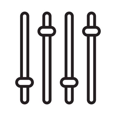 ayar ince çizgi vektör simgesi