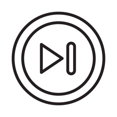 Duraklat ince çizgi vektör simgesi