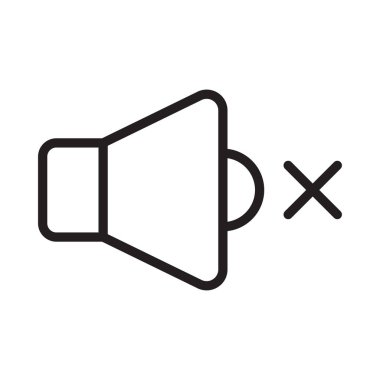 sessiz ince çizgi vektör simgesi