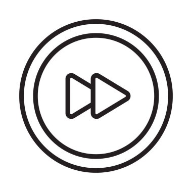 İleriye doğru ince çizgi vektör simgesi