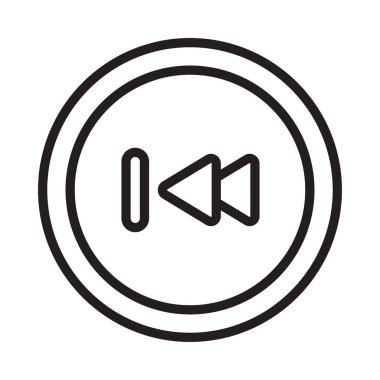 Duraklat ince çizgi vektör simgesi