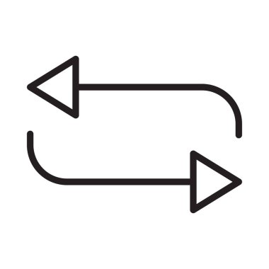 ince çizgi vektör simgesini geri sarma