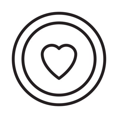 favori ince çizgi vektör simgesi