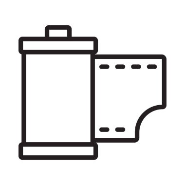 Kamera reel ince hat vektör simge