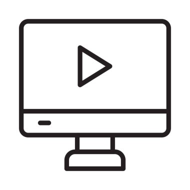 ince çizgi vektör simge oynamak