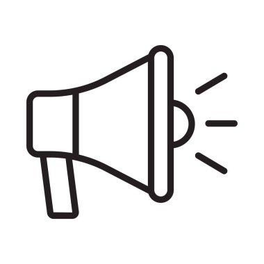 megafon ince çizgi vektör simgesi