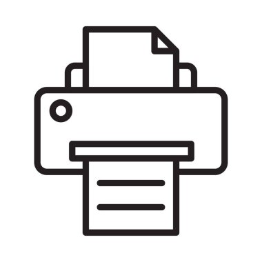 Yazıcı İnce Satır Vektörü Simgesi