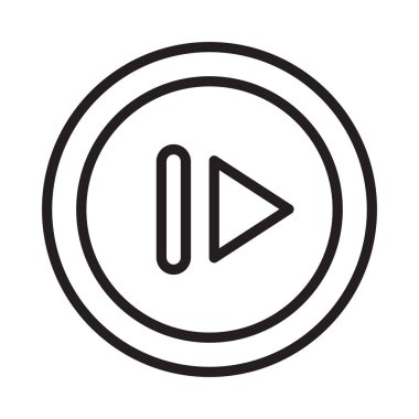 Duraklat ince çizgi vektör simgesi