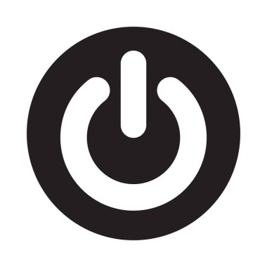 düz düğme glif simge vektör