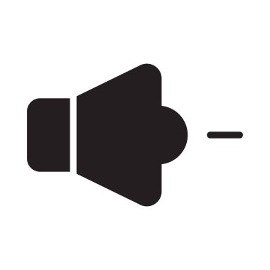 Ses glif düz vektör simge