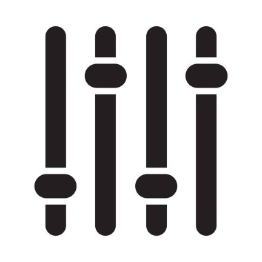 ayar glif düz vektör simgesi