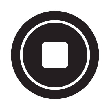 oyuncu glif düz vektör simgesi