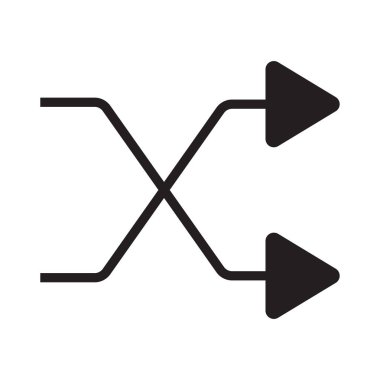 geçiş glif düz vektör simgesi