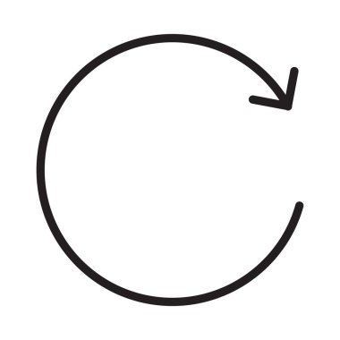 tekrar glif düz vektör simgesi